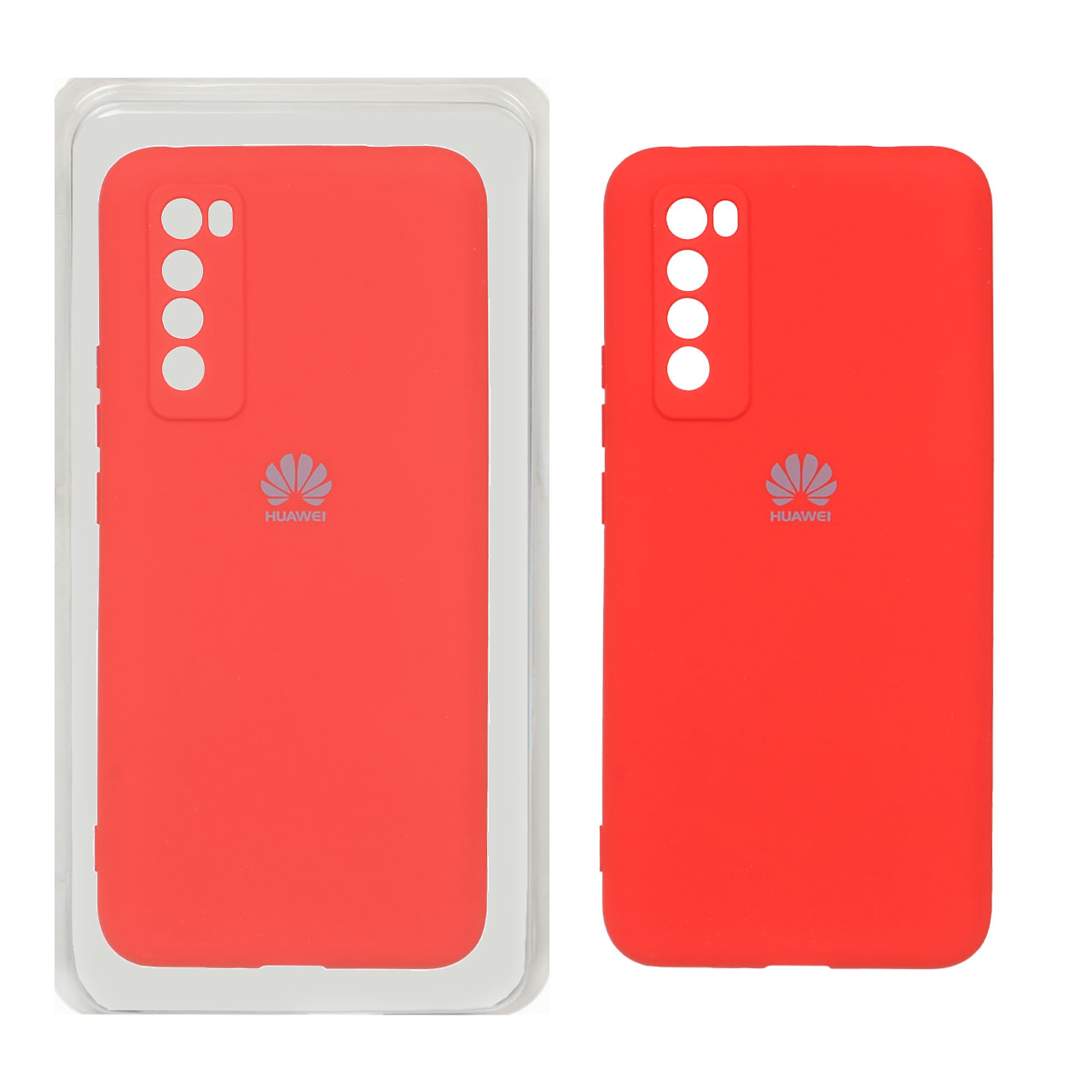 قاب سیلیکونی High Copy مدل AKB - Huawei Nova 7 5G - قرمز (پک دار)